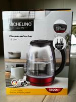 Glaswasserkocher, Glass Wasserkessel, MICHELINE Rot 1.8L