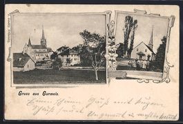 Gurmels, Die Kirche, Ortsansicht vom Fel