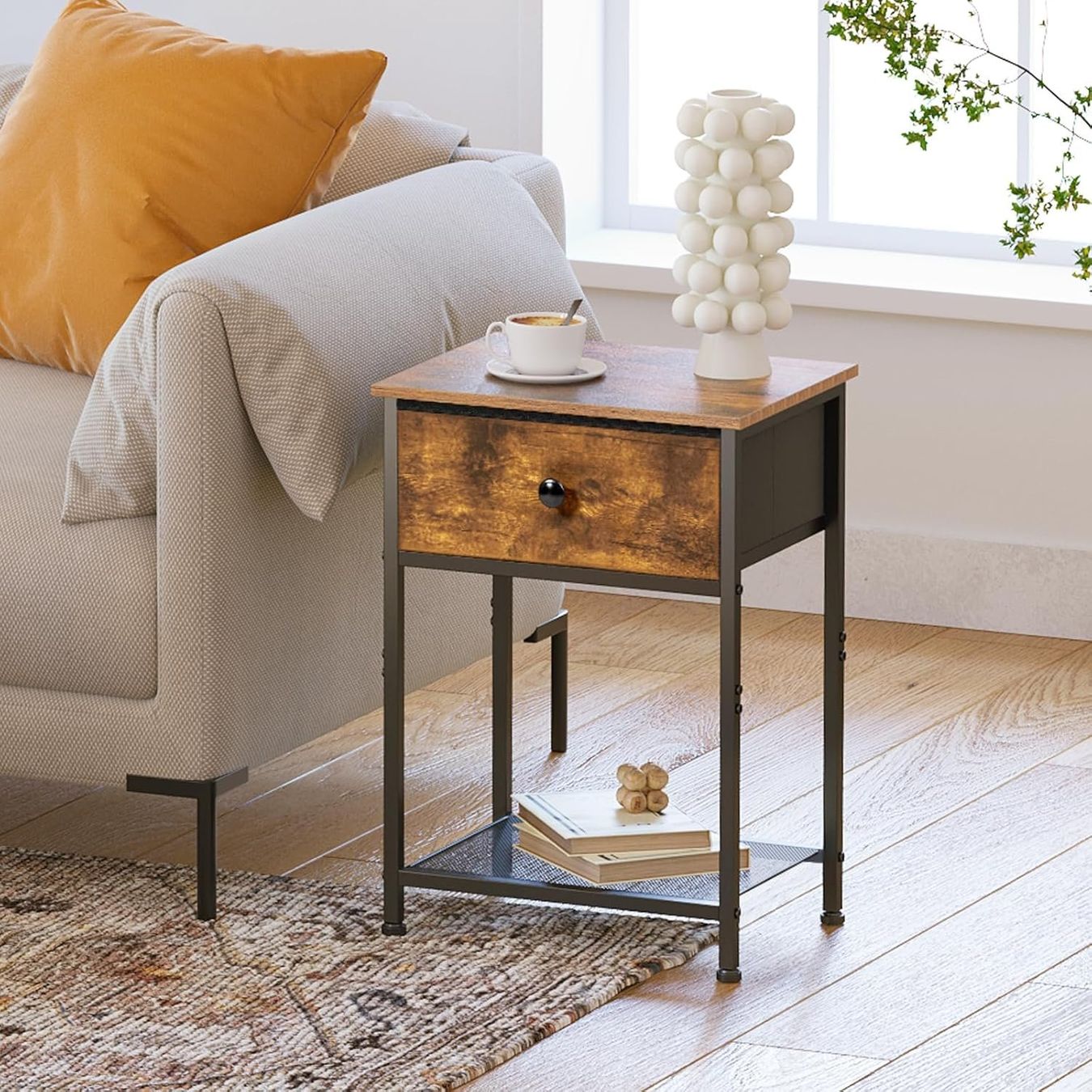 Comodini: Nachttisch 2er Set mit Schubladen Nachtkommode Holz – Nuovo e nell'imballaggio originale da Schaffhausen venduto da tra_6j5m 5