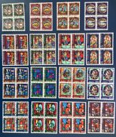 1968 -71 Pro Patria Viererblock Glasgemälde ET