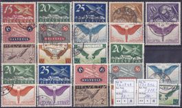 Pro Aero lot timbres oblit. SBK 2'540.-