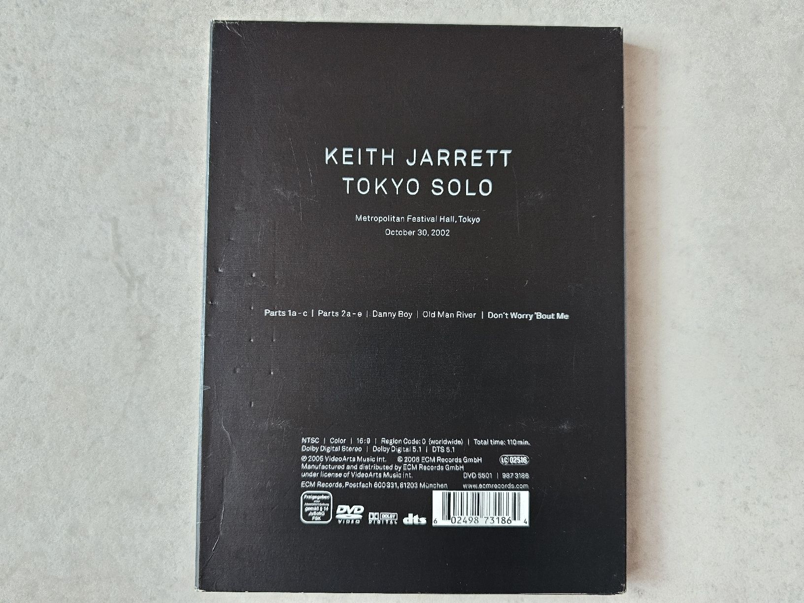 Tutti i DVDs: Keith Jarrett  -  Tokyo Solo – Usato da Schneisingen venduto da backstore24 1