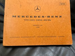 Mercedes ET W108 Kat1965/250SE-300SEB/ 1965/160 Seiten/Oldt.