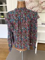 Farbige Blumenbluse mit rüschen, 36/38