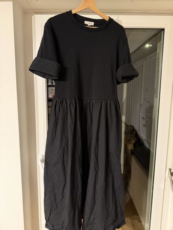 COS Kleid Schwarz Baumwolle L Sommerkleid Top Zustand 49