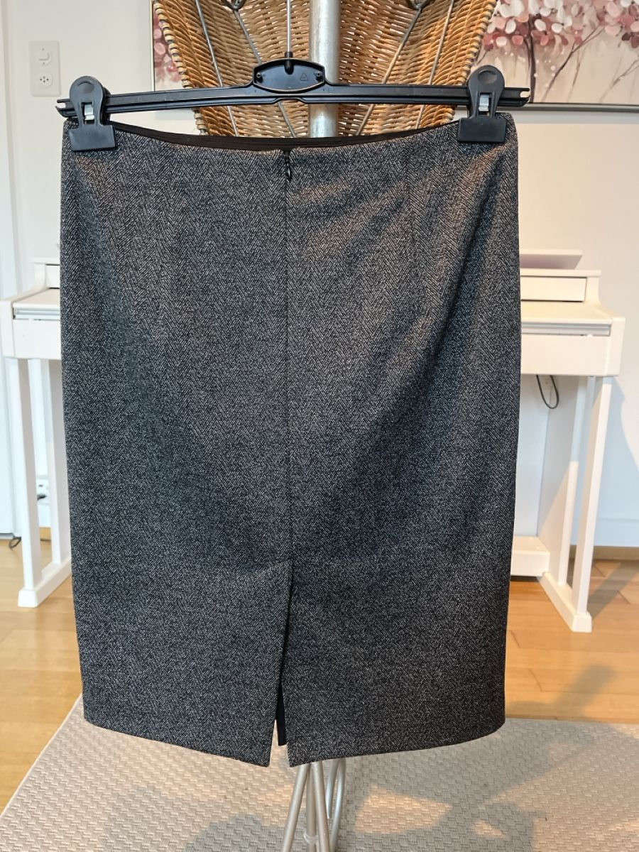 Esprit Gonne: Wollrock, Bleistiftrock, Esprit, grau, 38 – Usato da Solothurn venduto da Bobesch08 3