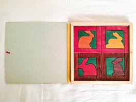 Puzzle aus Holz Hasen 20 Teile Hand made