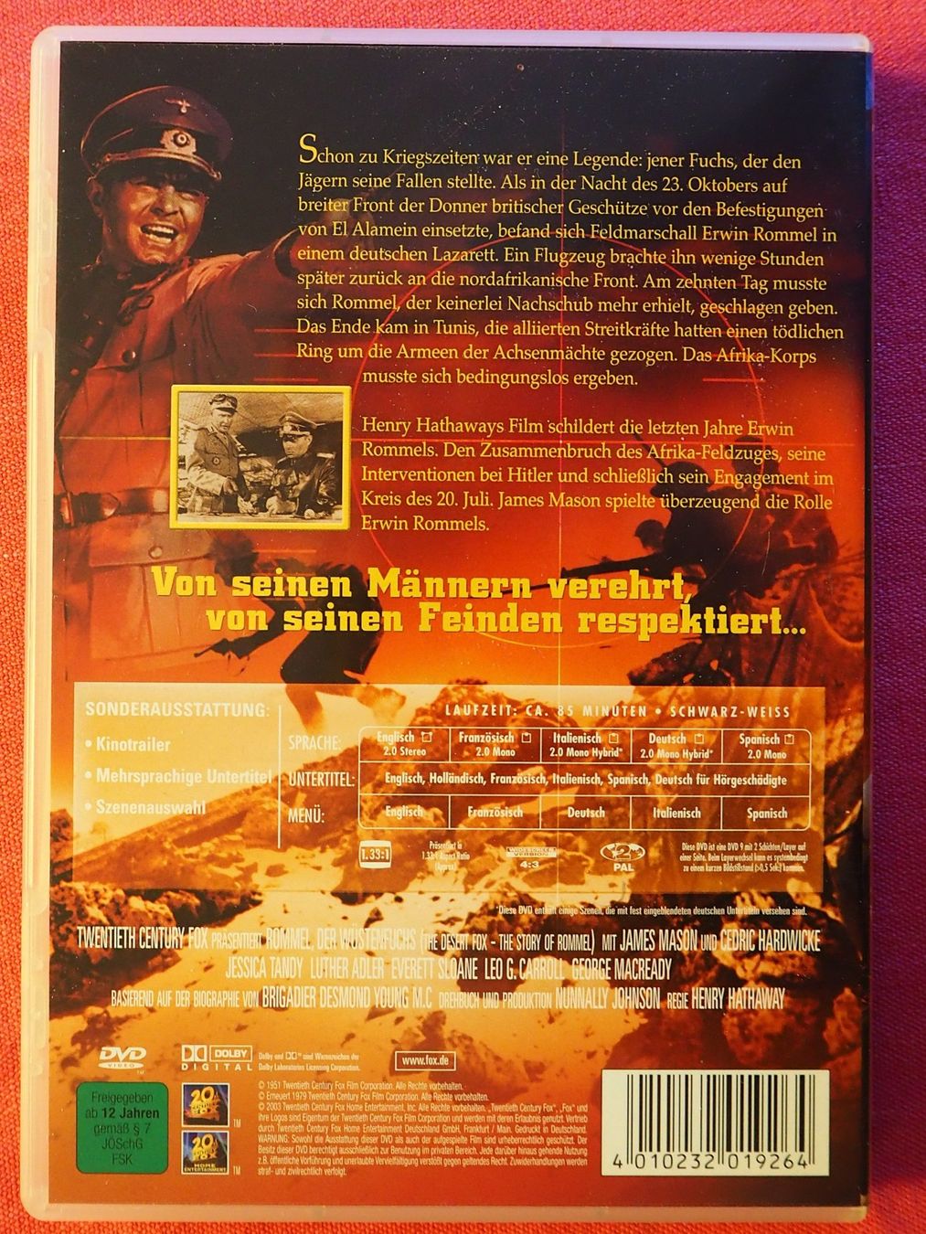 Tutti i DVDs: Rommel - Der Wüstenfuchs / James Mason – Usato da Chur venduto da big_5zx8 1