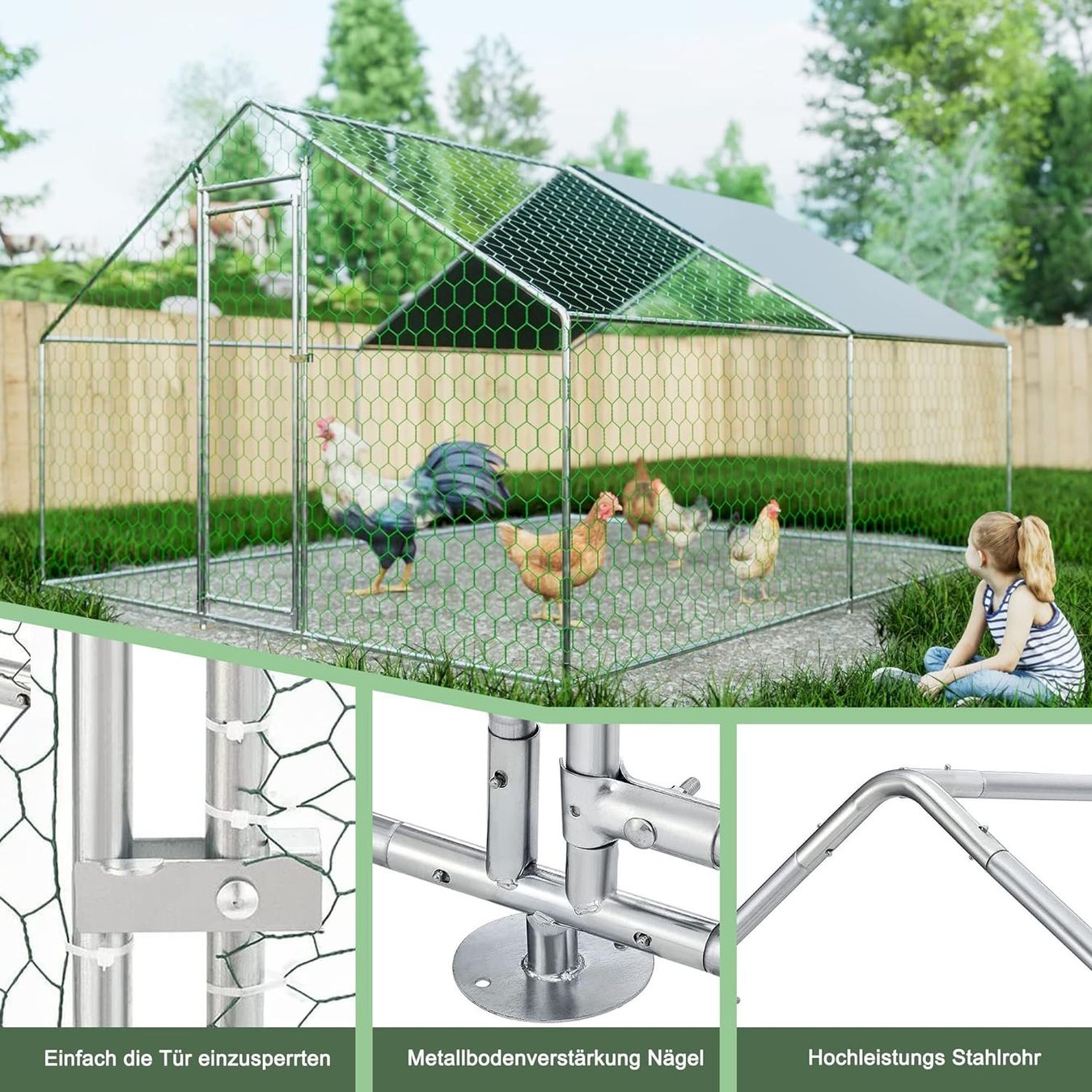 Gabbie, trasporto & Sicurezza: Hühnerstall 3x4x2m Laiham – Nuovo e nell'imballaggio originale da Bottighofen venduto da zaap 3