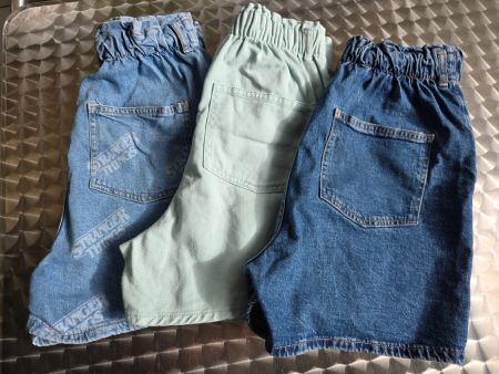 Sommer-Set 3 kurze Jeans Shorts Gr. 170, ab 14 Jahren