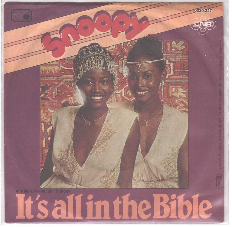 Dischi in vinile: Snoopy  --  It`s all in the Bible   Single7 – Usato da Rheinau venduto da asteng