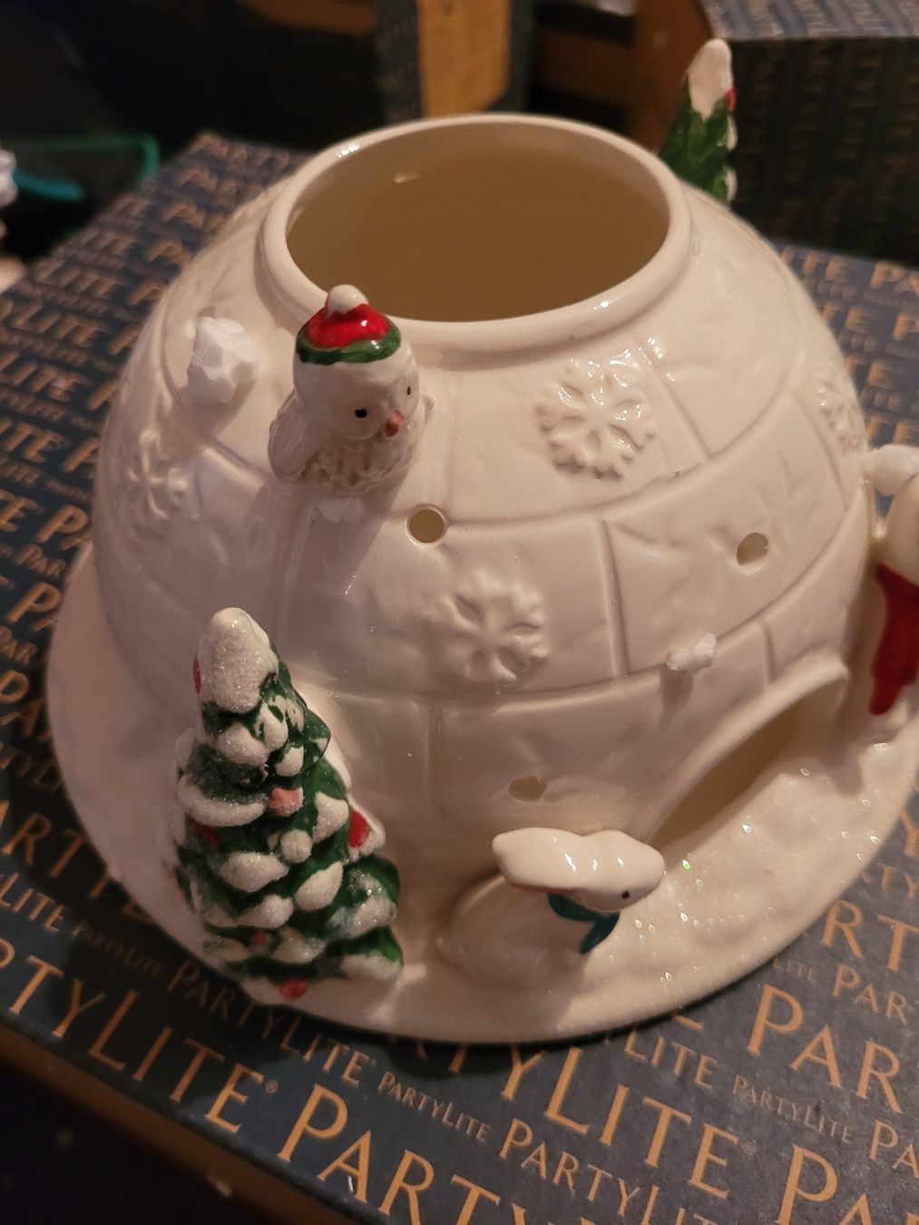 Partylite Portacandele: Partylite Iglu Kerzenhalter Winterdeko, neu – Nuovo e nell'imballaggio originale da Weingarten-Kalth venduto da Angela0124 2