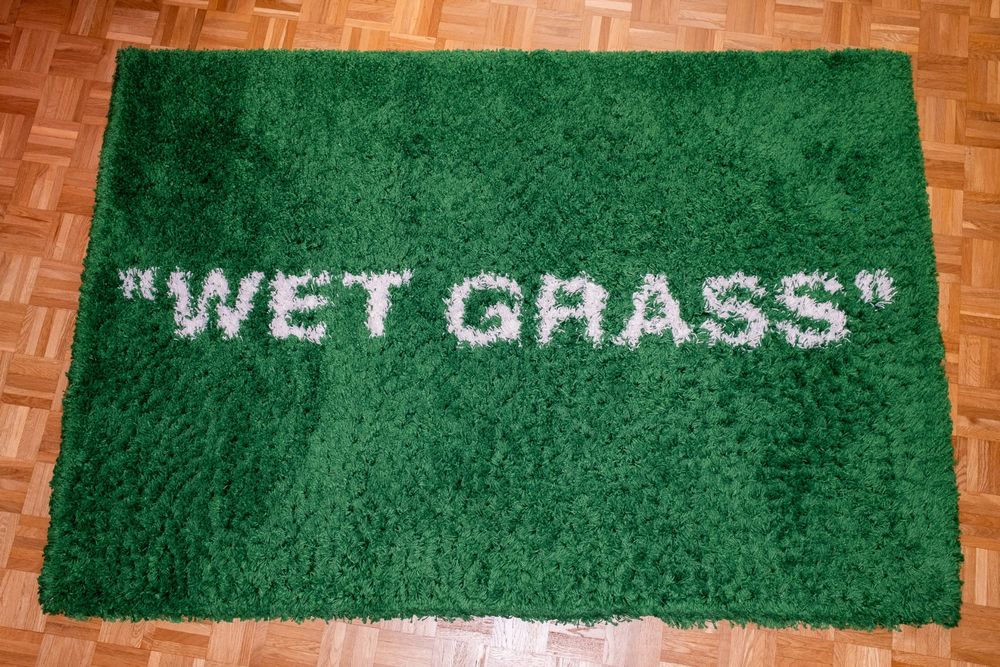 IKEA Virgil Abloh "MARKERAD" WET GRASS rug Off White Teppich Kaufen