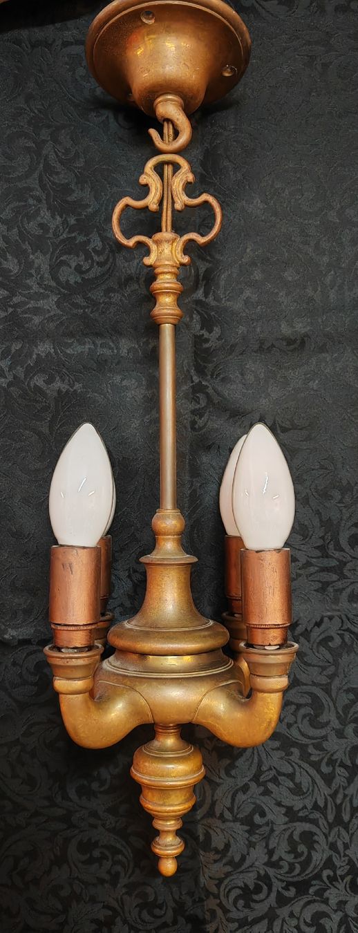 Kronleuchter & Deckenlampen: Hängelampe, Vintage Look, 4-flammig – Gebraucht aus Rheinsulz von Dred