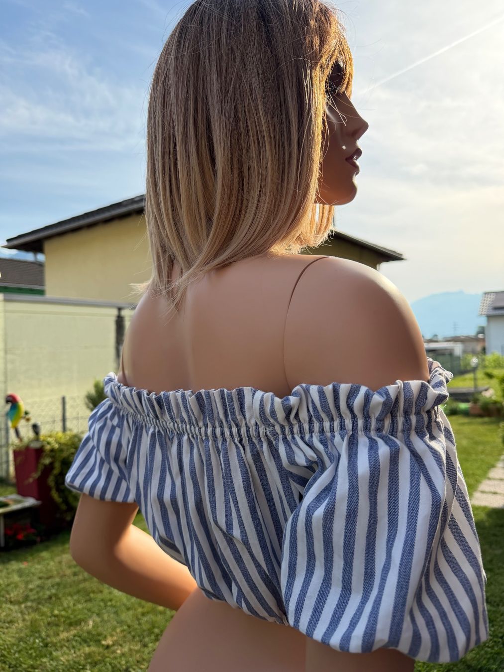 Pull&Bear Top: Pull & Bear - Kurzes Streifen-Top - Gr M – Usato da Cugnasco venduto da tizianaq 1