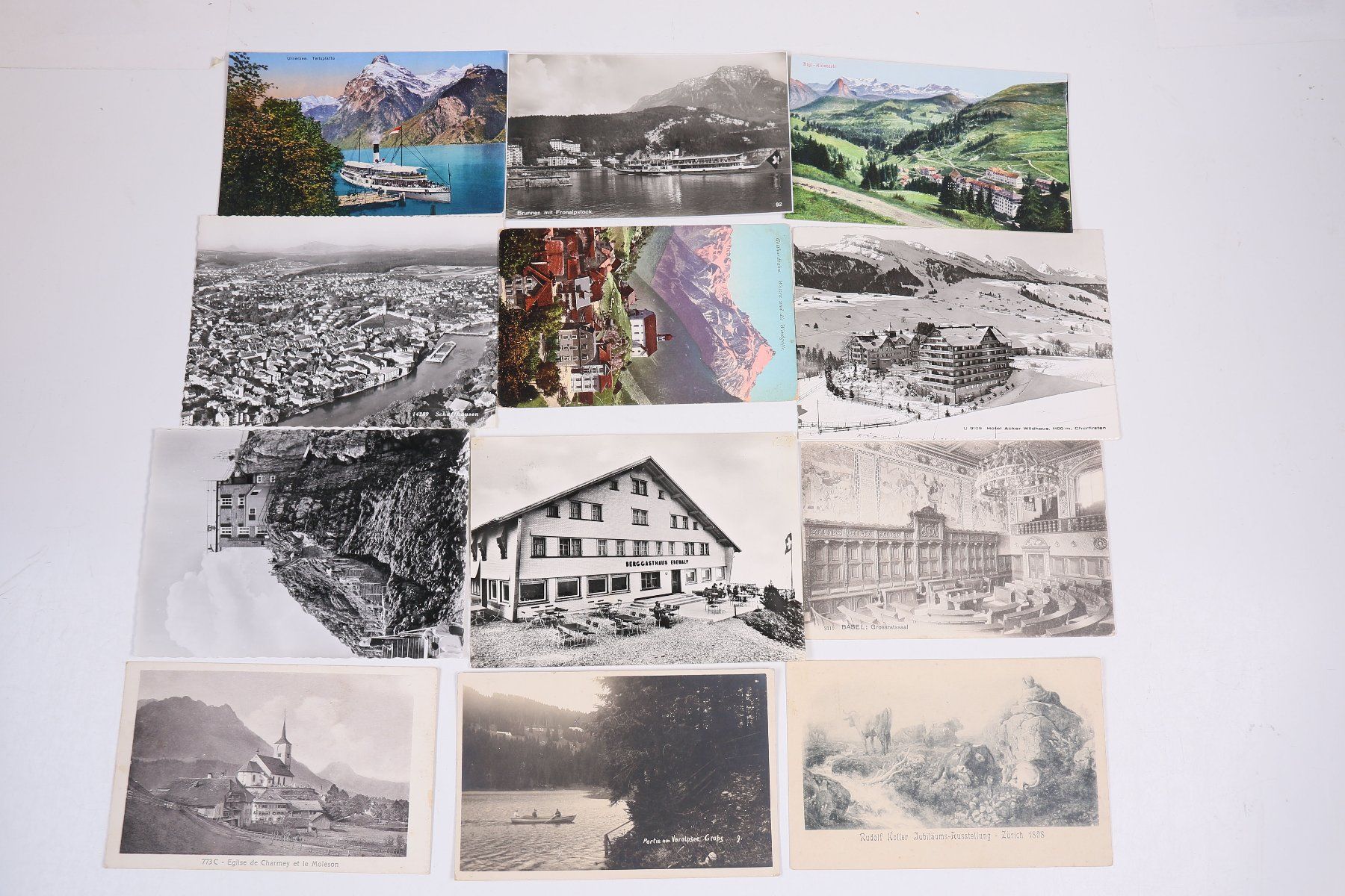 Ansichtskarten: 12 alte Ansichtskarten Schweiz – Gebraucht aus Hettlingen von Scholi99