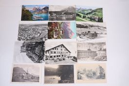 12 alte Ansichtskarten Schweiz