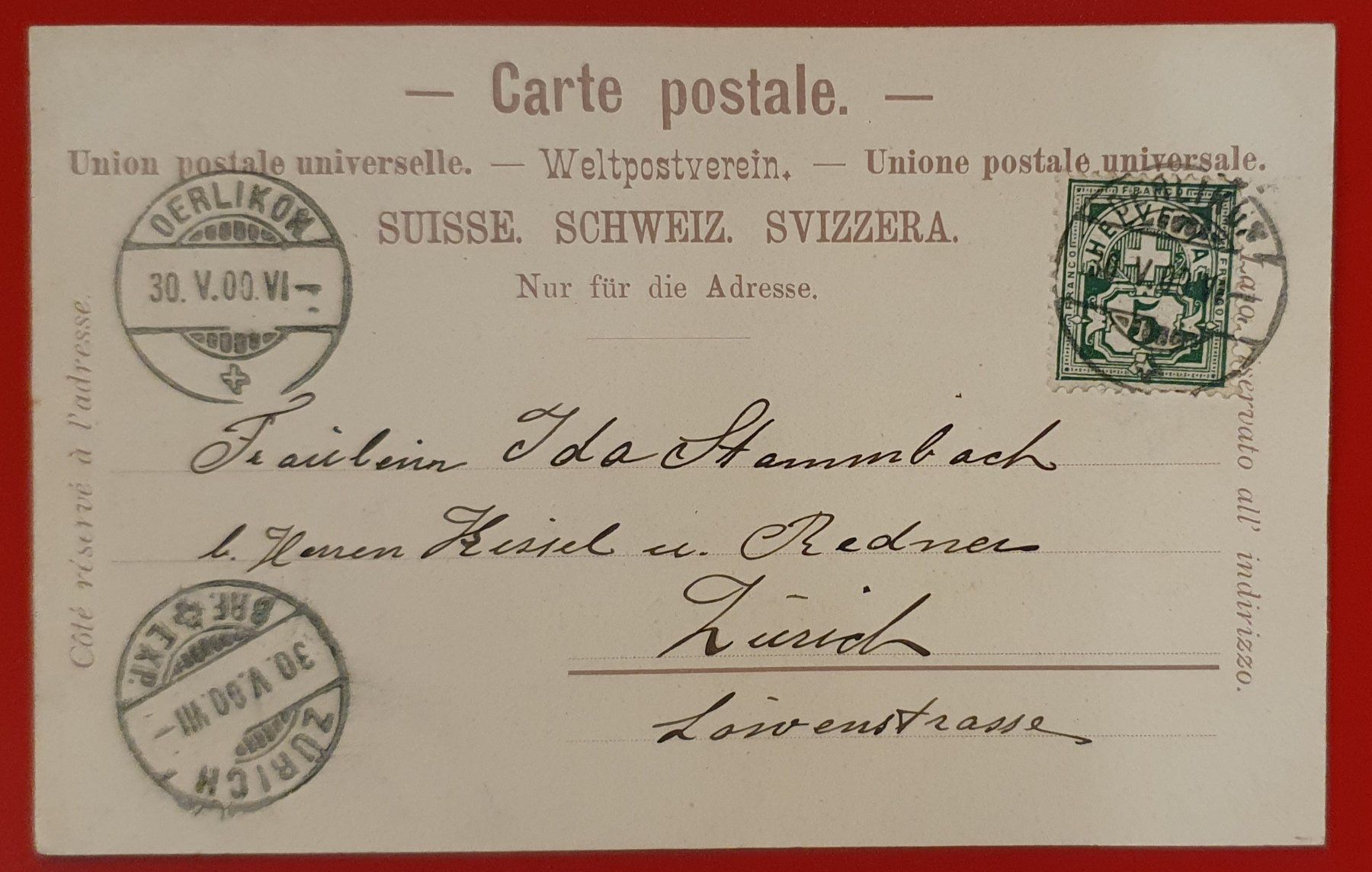 Ansichtskarten: Gruss aus Oerlikon 1900 – Gebraucht aus Kreuzlingen von Rschweiz1 1