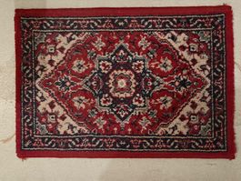 Roter Orientteppich, Vintage Look,