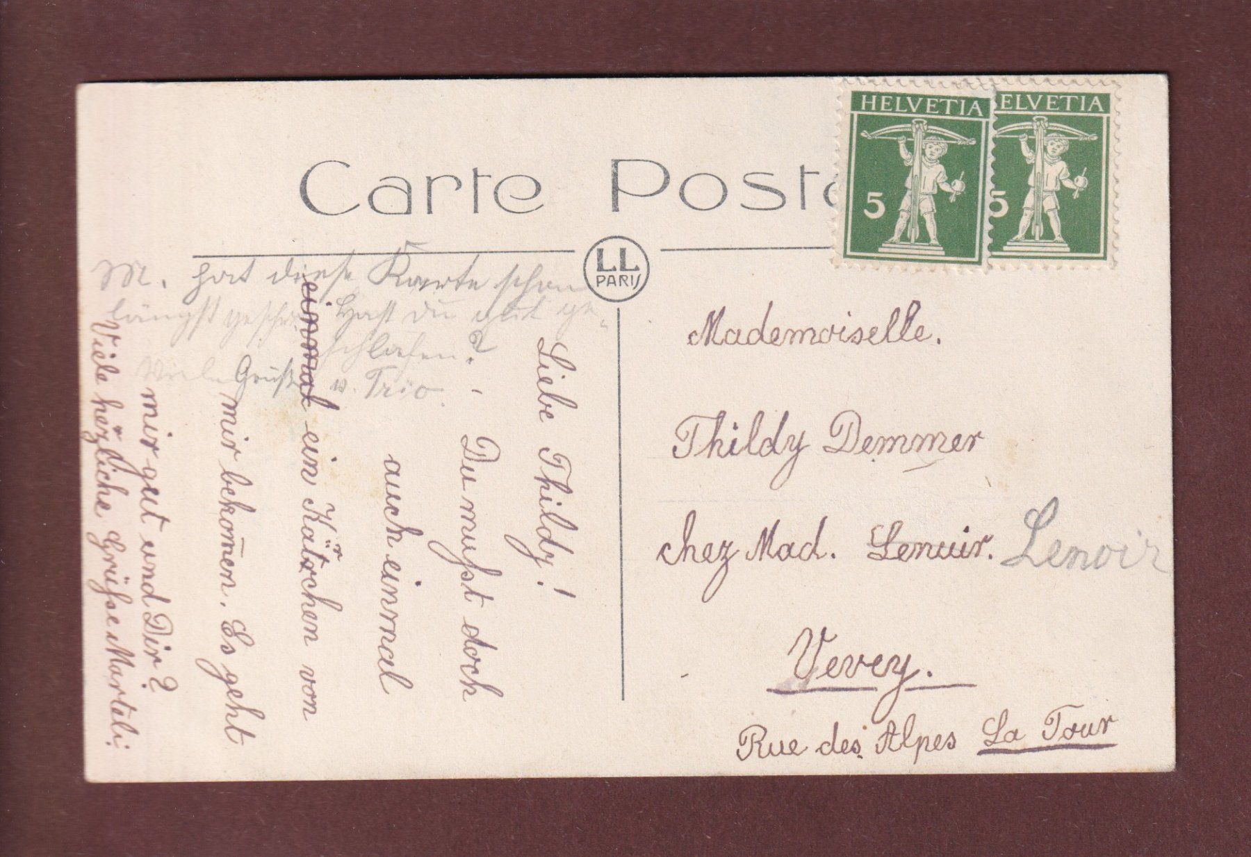 Cartoline postali: LAUSANNE - Quartier de Montriond – Usato da Pully venduto da nicecards 1