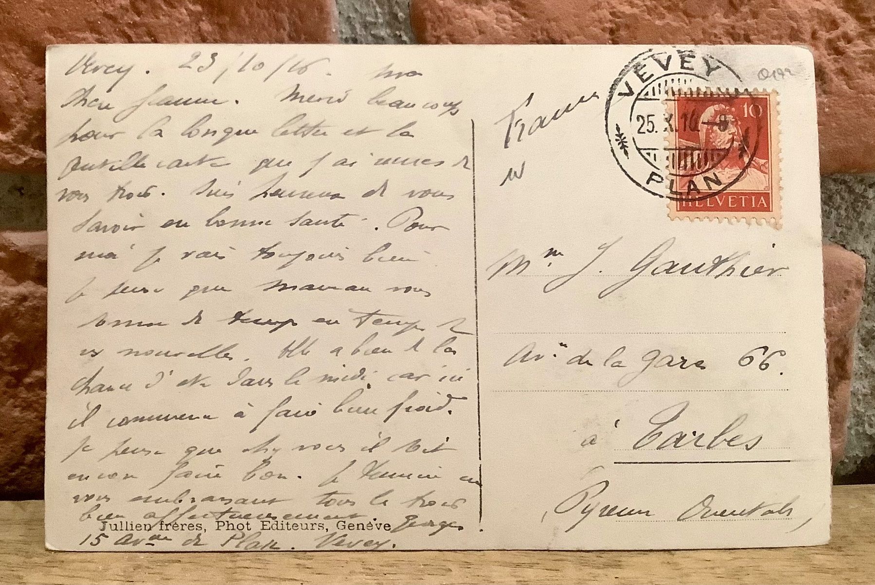Ansichtskarten: 1916 - LAC LEMAN - Dampfschiff – Gebraucht aus Root von ENGLAND-TREASURES 2