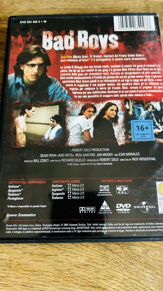 Tutti i DVDs: Bad Boys (Sean Penn) – Usato da Lugano venduto da bad_2t9b 1