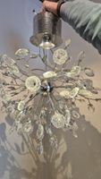 Kronleuchter, Ornamente aus Glas, ca 60cm Durchmesser