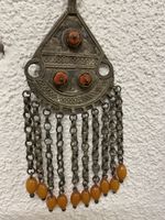 Antiker Berber Anhänger  Silber & Amber