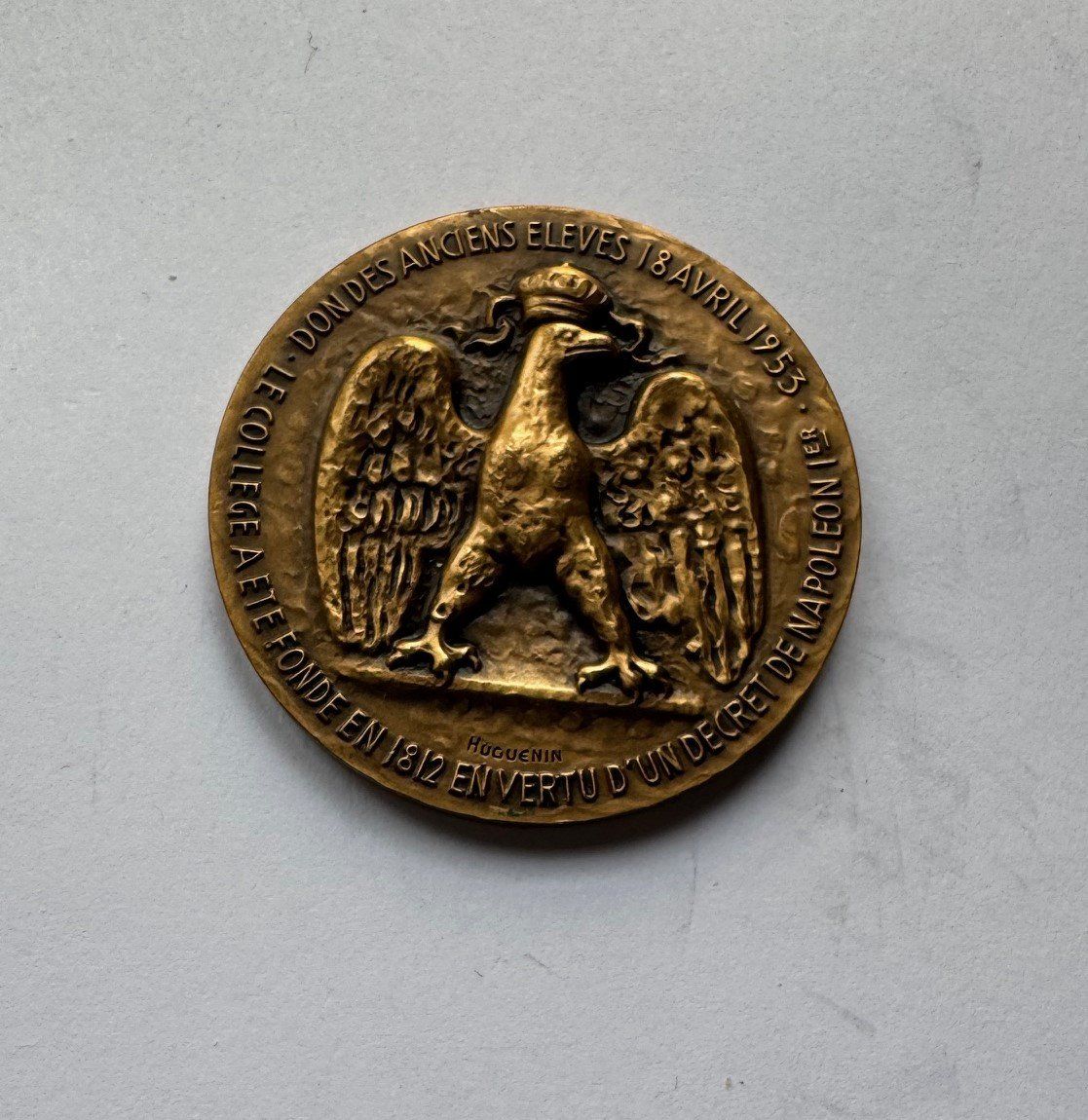 Medaillen: Medaille College de Delemont unz – Neu (gemäss Beschreibung) aus Unterbäch VS von Wallis3944 1