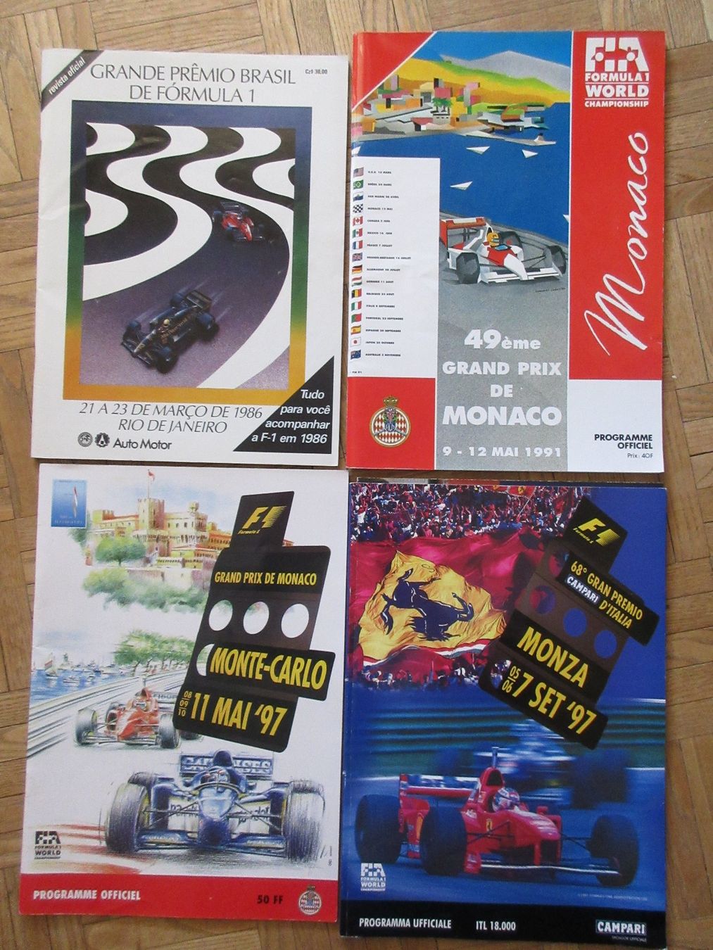 Zeitschriften & Magazine: Formule 1 Rennprogramme 1986 - 1997 & 2 Poster – Gebraucht aus Uster von djet5_vs