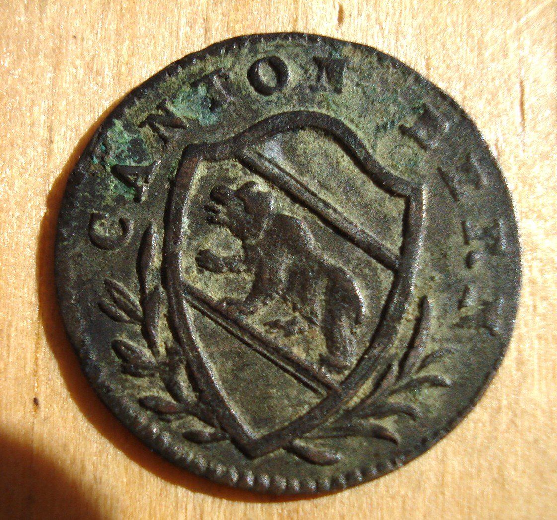 Tutti le monete: (D3) Bern 1 Rappen 1829 – Usato da Erlach venduto da Net-Coins