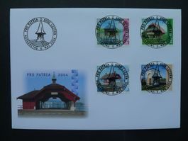2004 Nr. B284-B287 auf FDC mit ET-Vollstempel