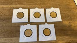 Italien – 5 × 20 Lire 1973 – Eichenzweig 