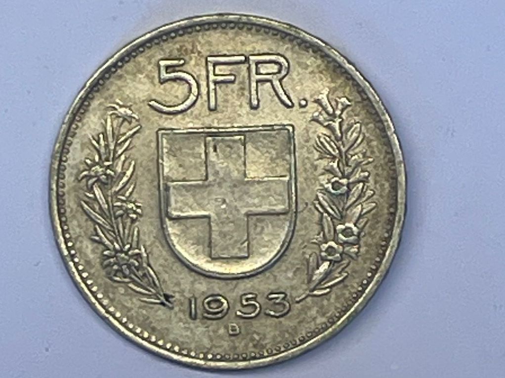 Tutti le monete: 5 Fr 1953 – Usato da Erlach venduto da rsci 1