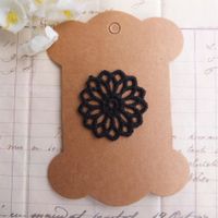 1x Applikation Spitze schwarz Blumen