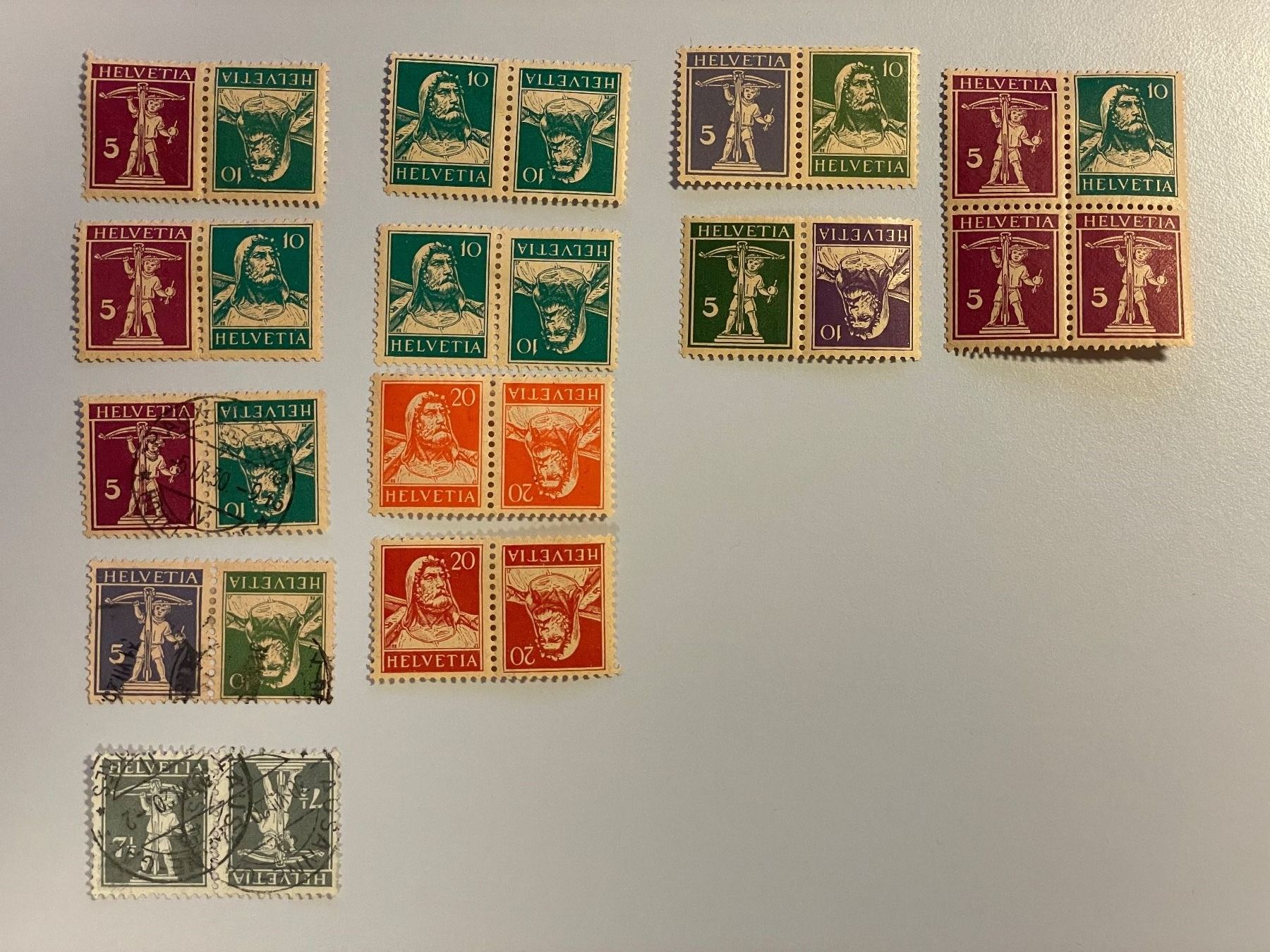 Alle Briefmarken: Kehrdruck Lot, ungebraucht + gestempelt – Gebraucht aus Küssnacht am Rigi von POSTOMASTER