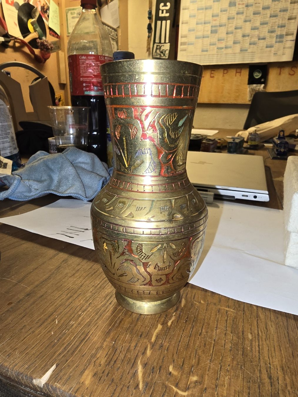 Vasi & Recipienti: Messing Vase, orientalisch gemustert 14cm (Q) – Usato da Rorschach venduto da TimelessTrading 1