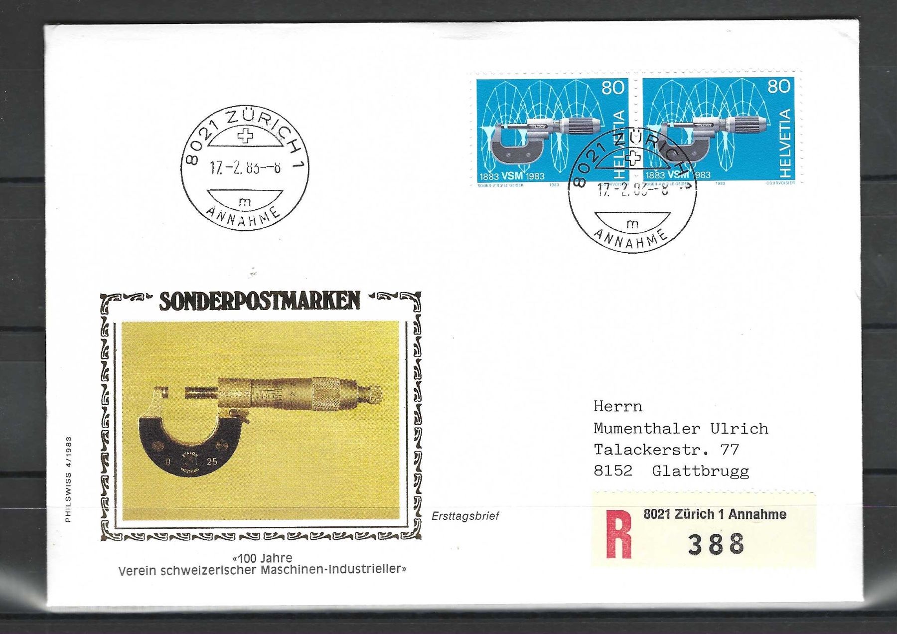 Alle Briefmarken: CH Einschreiben – Gebraucht aus Koblenz von Markenhimmel