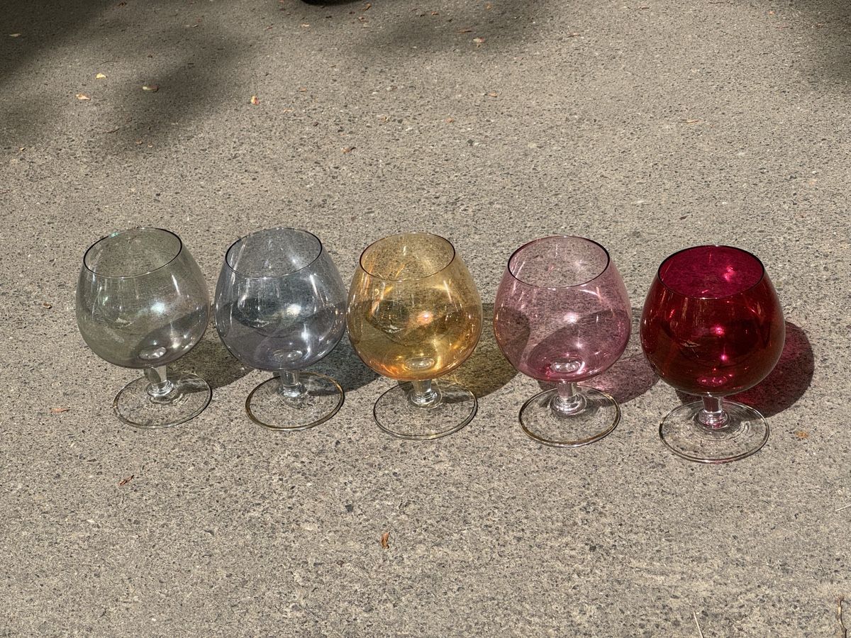 Bicchieri: 5er Set bunte Gläser Vintage – Usato da Basel venduto da julia_schuerch
