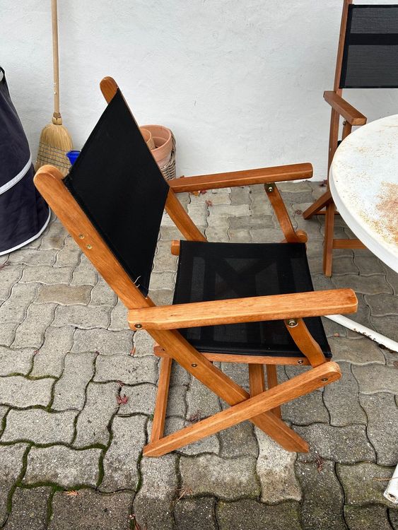 2 Garten Holzstühle Kaufen auf Ricardo