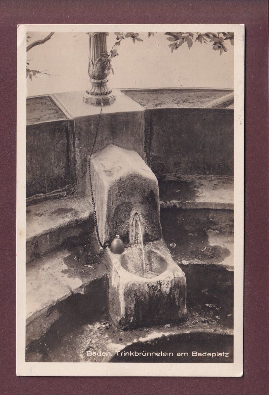 Cartes postales: BADEN - Trinkbrünnelein am Badeplatz - 1926 – D'occasion à Pully par nicecards
