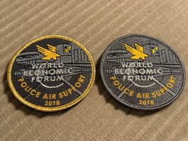 2 Badges WEF Police Air Support: Gold und Normal - 2018
