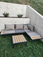 Gartenlounge Set 3-teilig mit Tisch gebraucht guter Zustand