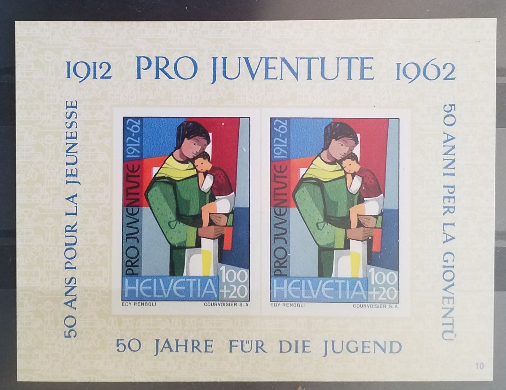 Tutti i francobolli: A47) J199, Sonderblock 1962 postfrisch – Usato da Baden venduto da Eggi