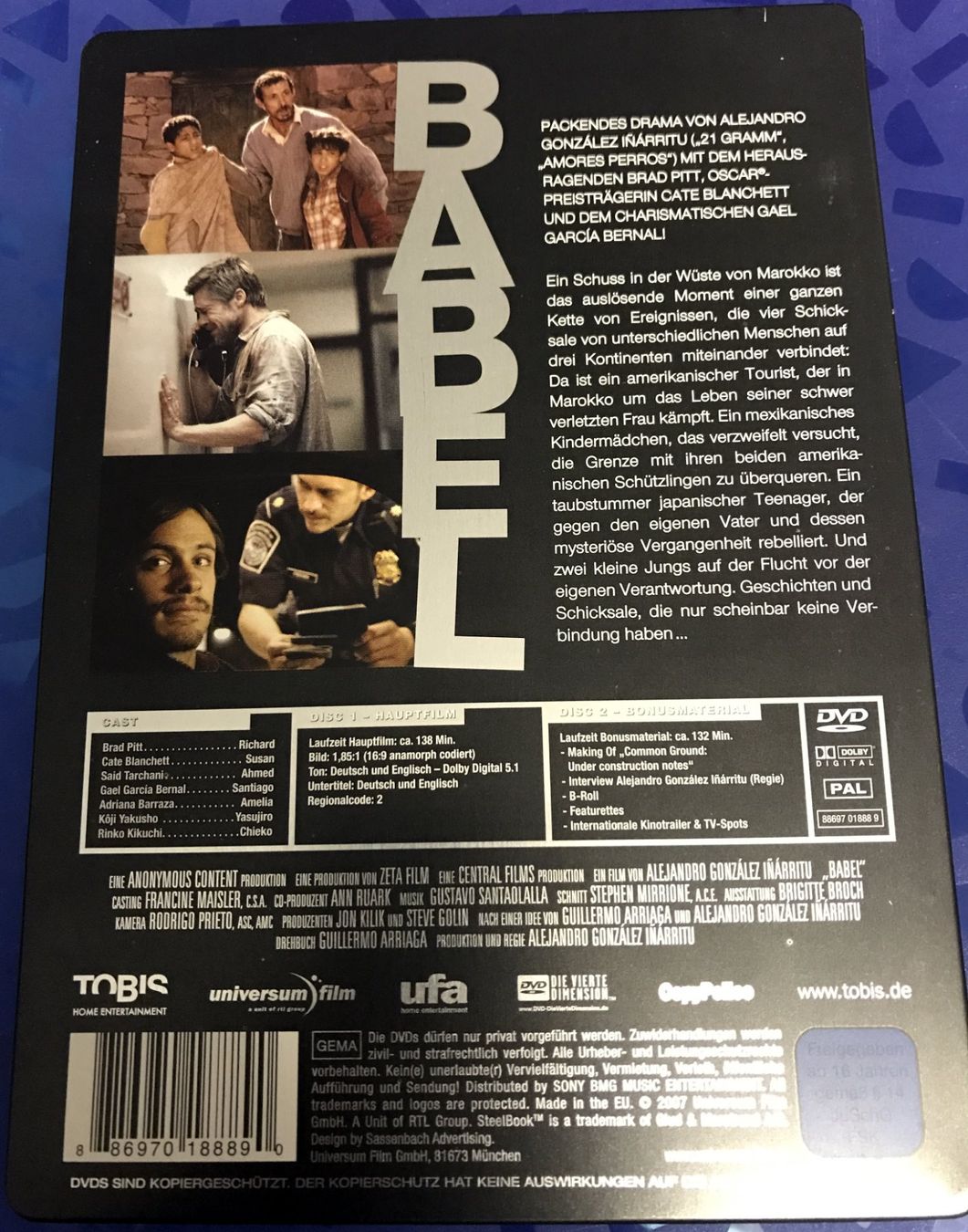 Tous les DVDs: DVD- Babel- Steelbook- mit Bonus DVD – D'occasion à Guntershausen par Gloominati 1