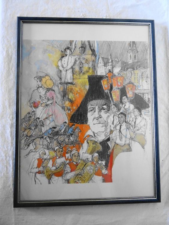 Grafiken & Lithographien: Lithographie Sächsilüüte Alfred Koella – Gebraucht aus Zürich von Engel620