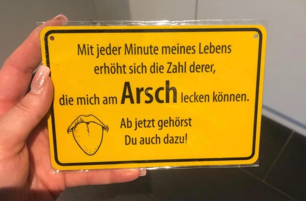 Witzige Postkarte / Schild NEU mit Spruch Kaufen auf Ricardo