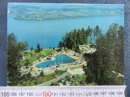 SWIMMING-POOL DER BÜRGENSTOCK HOTELS 1973 ONW AK LUFTBILD BU
