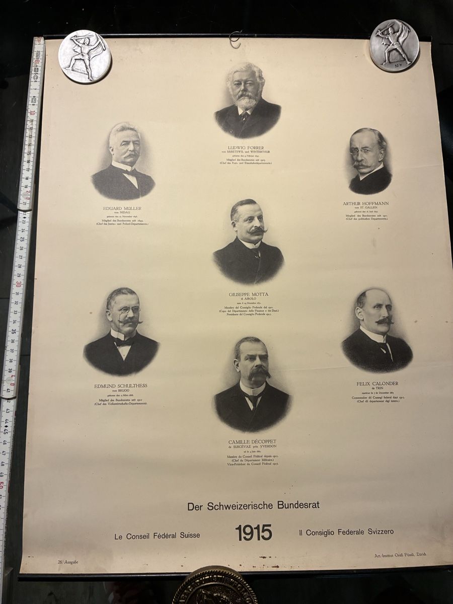 Foto & Immagini: Historisches Bundesrat Poster 1915 – Usato da Cham venduto da Dst82