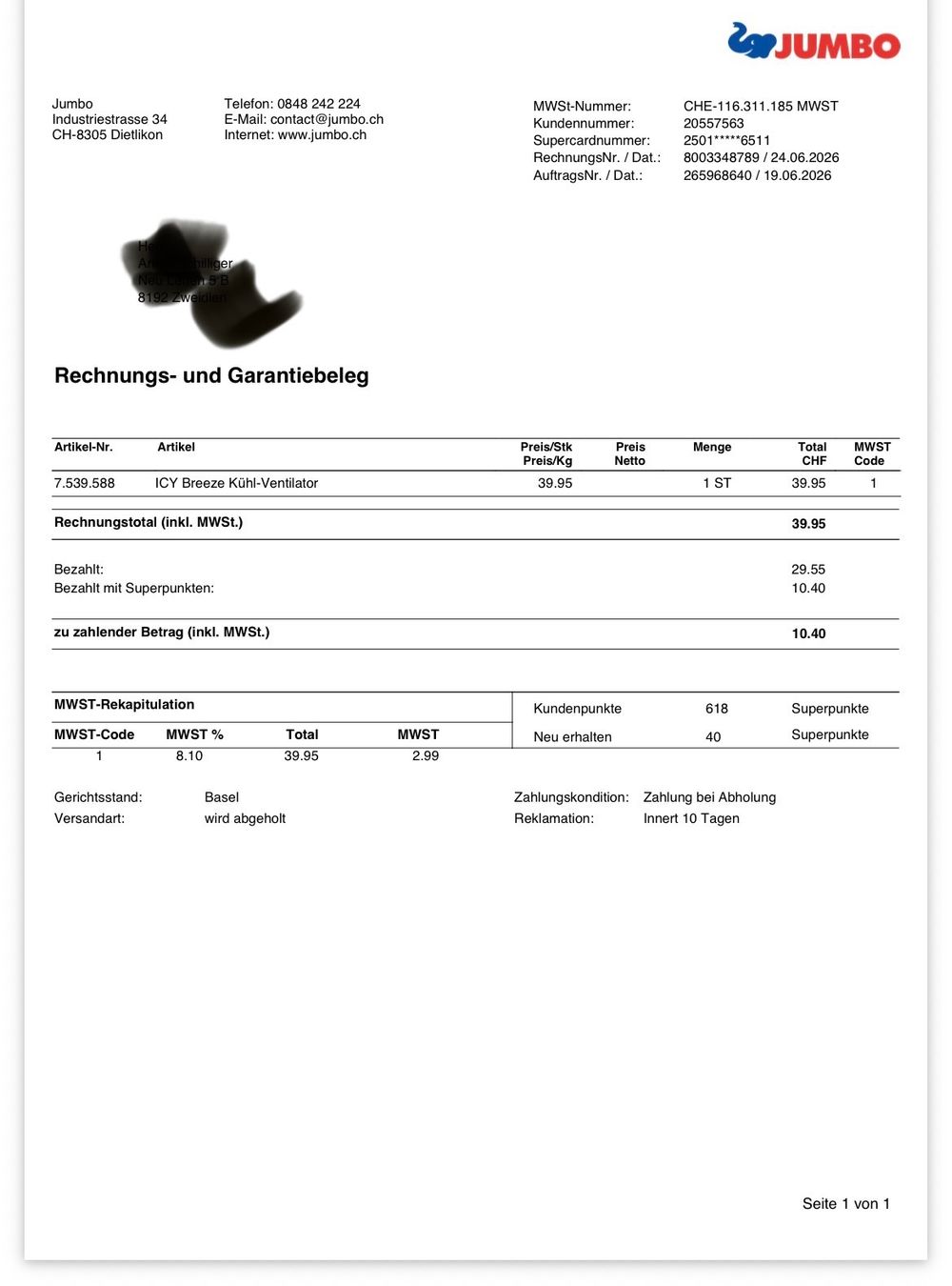 Ventilatori: Kühler ICY Breeze – Nuovo (secondo la descrizione) da Zweidlen venduto da Jalpa 5